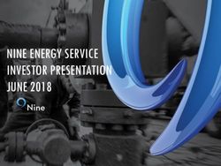 NINE ENERGY SERVICE INVESTOR PRESENTATION JUNE 2018