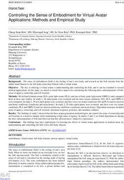 Controlling the Sense of Embodiment for Virtual Avatar Applications: Methods and Empirical Study