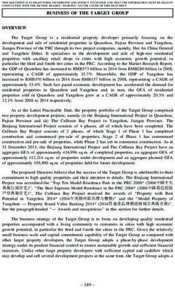 BUSINESS OF THE TARGET GROUP - HKEXnews