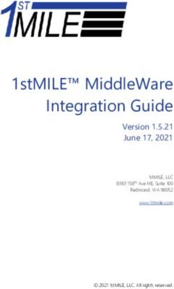 1STMILE MIDDLEWARE INTEGRATION GUIDE - VERSION 1.5.21 JUNE 17, 2021 - ONLINE MERCHANT CENTER