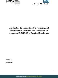 A guideline to supporting the recovery and rehabilitation of adults with confirmed or suspected COVID-19 in Greater Manchester - GovDelivery