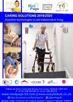 CARING SOLUTIONS 2019/2020 - Assistive technologies to aid independent living - Easylink UK