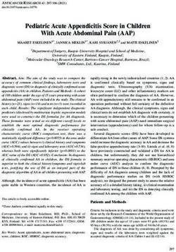 Pediatric Acute Appendicitis Score in Children With Acute Abdominal Pain (AAP)