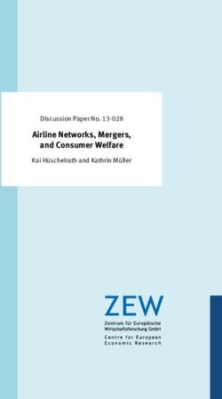 Airline Networks, Mergers, and Consumer Welfare - Dis cus si on Paper No. 13-028 Kai Hüschelrath and Kathrin Müller