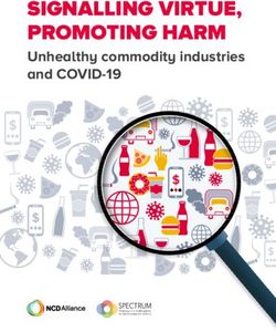 SIGNALLING VIRTUE, PROMOTING HARM - Unhealthy commodity industries and COVID-19 - NCD Alliance
