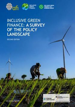 INCLUSIVE GREEN FINANCE: A SURVEY - OF THE POLICY LANDSCAPE SECOND EDITION