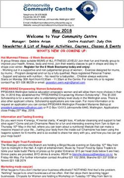 Welcome to Your Community Centre - May 2018 - Johnsonville ...