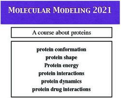 Molecular Modeling 2021 - A course about proteins protein conformation protein shape Protein energy