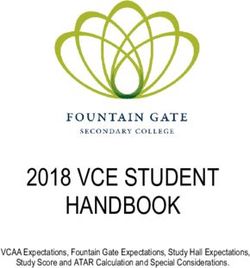 2018 VCE STUDENT HANDBOOK - VCAA Expectations, Fountain Gate Expectations, Study Hall Expectations, Study Score and ATAR Calculation and Special ...