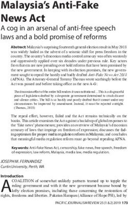 Malaysia's Anti-Fake News Act - A cog in an arsenal of anti-free speech laws and a bold promise of reforms - AUT