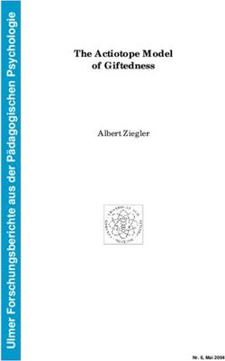 The Actiotope Model of Giftedness - Albert Ziegler - Nr. 6, Mai 2004