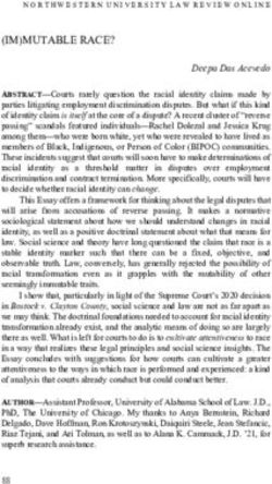(IM)MUTABLE RACE? - Northwestern Pritzker School of Law ...