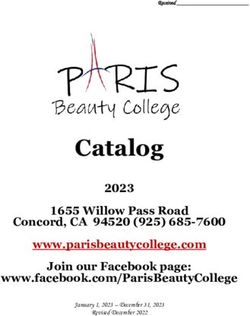 Catalog 2023 1655 Willow Pass Road Concord, CA 94520 (925) 685-7600 www.parisbeautycollege.com Join our Facebook page: ...