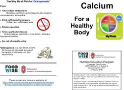 You May Be at Risk for Osteoporosis* - Extension Dunn County