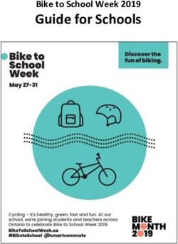 Guide for Schools Bike to School Week 2019 - Bike Month