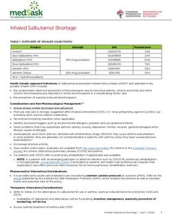 Inhaled Salbutamol Shortage - Canadian Pharmacists ...