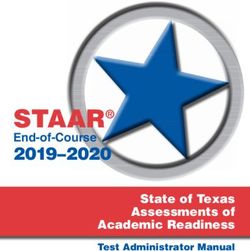 STAAR 2019-2020 End-of-Course - State of Texas Assessments of Academic Readiness - Texas ...