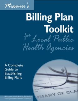 Billing Plan Toolkit Local Public Health Agencies - Missouri's - Missouri Department of Health and Senior ...