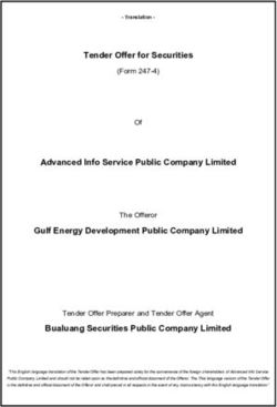 Tender Offer for Securities