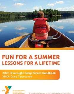 2021 Overnight Camp Parent Handbook - YMCA Camp Tippecanoe