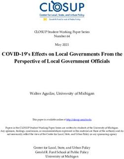 COVID-19's Effects on Local Governments From the Perspective of Local Government Officials - University of Michigan