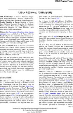 ASEAN REGIONAL FORUM (ARF)