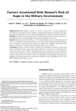 Factors Associated With Women's Risk of Rape in the Military Environment