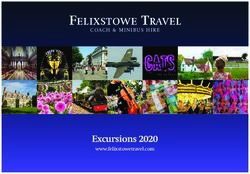 FELIXSTOWE TRAVEL - Excursions 2020 www.felixstowetravel.com