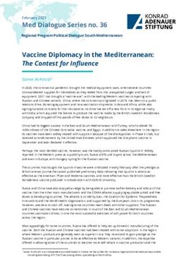 Vaccine Diplomacy in the Mediterranean: The Contest for Influence - Konrad-Adenauer ...