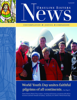 World Youth Day unites faithful - pilgrims of all continents. See Page 5 - Fall 2009