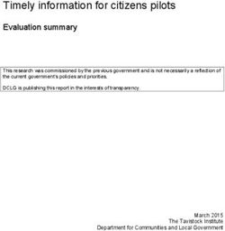 Timely information for citizens pilots - Evaluation summary