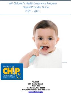 WV Children's Health Insurance Program Dental Provider Guide 2020 2021 - WV.gov