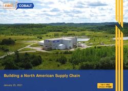 Building a North American Supply Chain - January 25, 2021 TSX-V: FCC