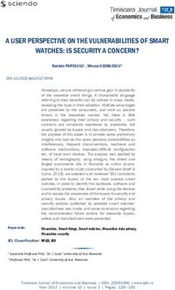 A USER PERSPECTIVE ON THE VULNERABILITIES OF SMART WATCHES: IS SECURITY A CONCERN? - DOI.org