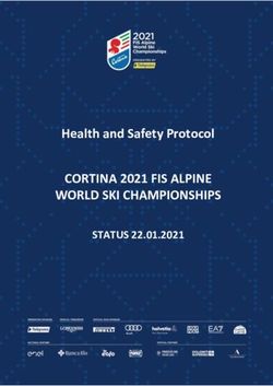 CORTINA 2021 FIS ALPINE WORLD SKI CHAMPIONSHIPS - Health and Safety Protocol STATUS 22.01.2021 - FIS-Ski