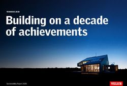 Building on a decade of achievements - TOWARDS 2030 - Sustainability Report 2020 - VELUX Group