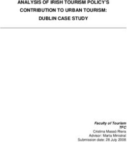 ANALYSIS OF IRISH TOURISM POLICY'S CONTRIBUTION TO URBAN TOURISM: DUBLIN CASE STUDY - Faculty of Tourism TFC