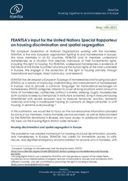 FEANTSA's input for the United Nations Special Rapporteur on housing discrimination and spatial segregation
