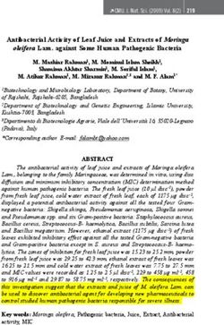 Antibacterial Activity of Leaf Juice and Extracts of Moringa