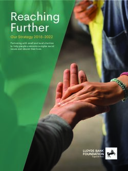 Reaching Further Our Strategy 2018-2022 - Partnering with small and local charities to help people overcome complex social issues and rebuild ...