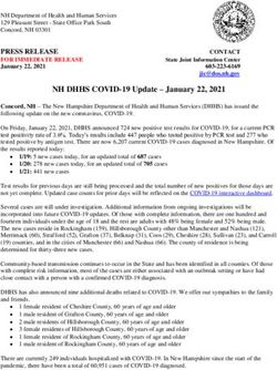 NH DHHS COVID-19 Update - January 22, 2021 - NH.gov