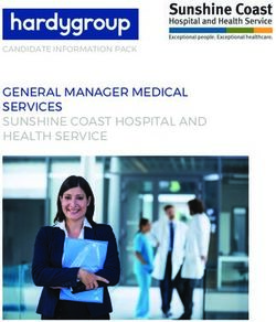 GENERAL MANAGER MEDICAL SERVICES SUNSHINE COAST HOSPITAL AND HEALTH SERVICE - CANDIDATE INFORMATION PACK