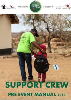 SUPPORT CREW PRE EVENT MANUAL 2018 - Tour de Wilderness