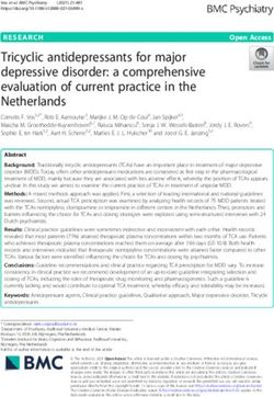 Tricyclic antidepressants for major depressive disorder: a comprehensive evaluation of current practice in the Netherlands - BMC ...