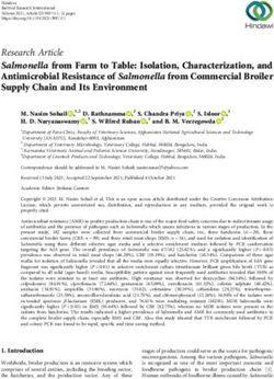 Salmonella from Farm to Table: Isolation, Characterization, and Antimicrobial Resistance of Salmonella from Commercial Broiler Supply Chain and ...