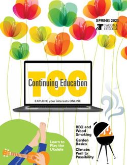 SPRING 2021 - BBQ and Wood Smoking Garden Basics Climate: Peril to Possibility