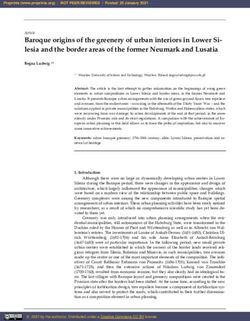 Baroque origins of the greenery of urban interiors in Lower Si- lesia and the border areas of the former Neumark and Lusatia