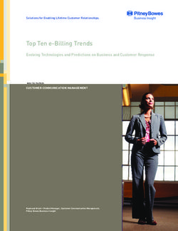 Top Ten e-Billing Trends - Evolving Technologies and Predictions on Business and Customer Response