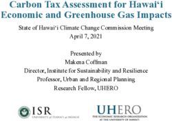 Carbon Tax Assessment for Hawai'i Economic and Greenhouse Gas Impacts