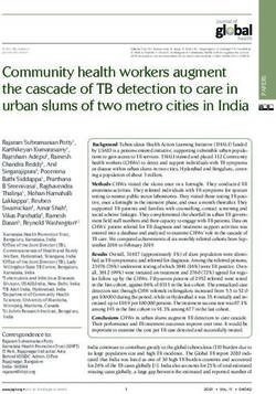 Community health workers augment the cascade of TB detection to care in urban slums of two metro cities in India - Journal of Global Health